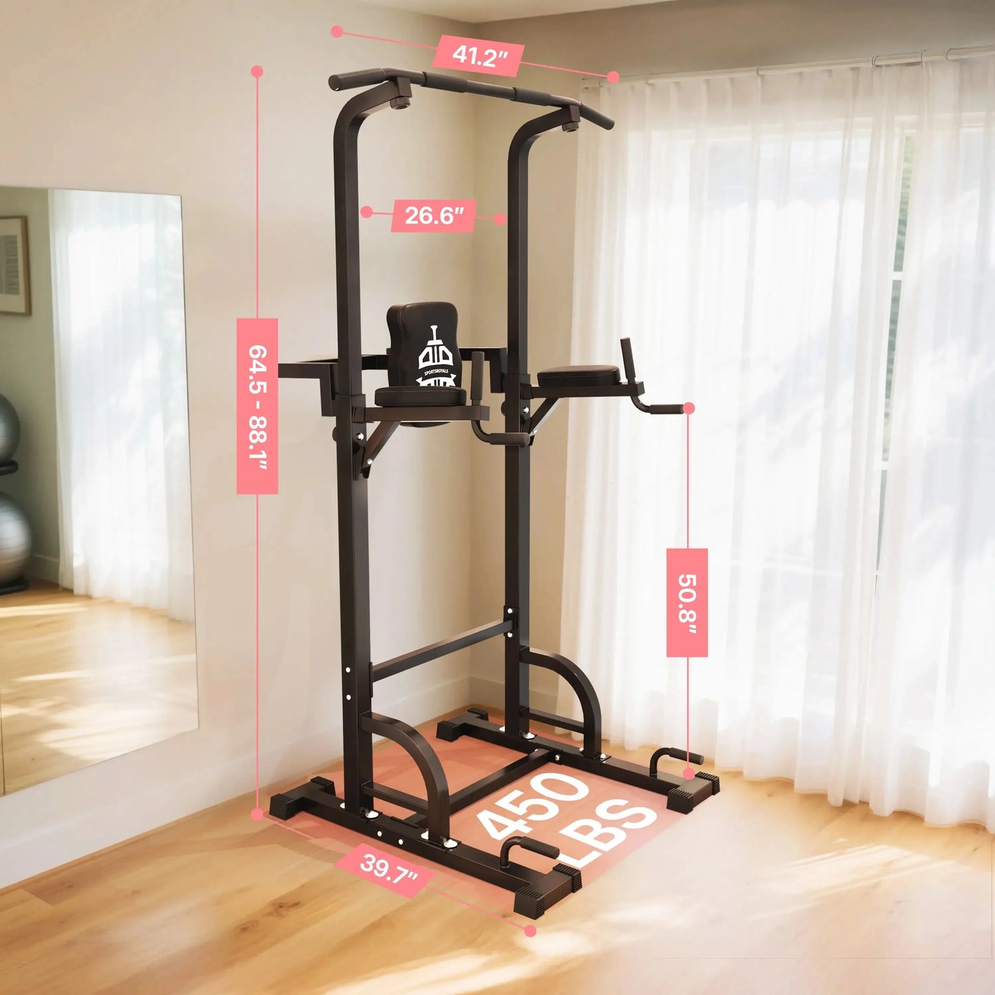 SPORTSROYALS PT3 Multi-function Power Tower Pull-Up Dip Station