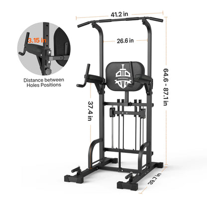 SPORTSROYALS PT4 Assisted Power Tower Pull-Up Machine