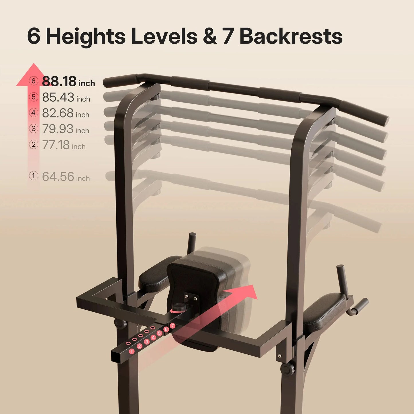 SPORTSROYALS PT3 Multi-function Power Tower Pull-Up Dip Station