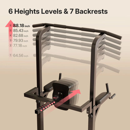 SPORTSROYALS PT3 Multi-function Power Tower Pull-Up Dip Station