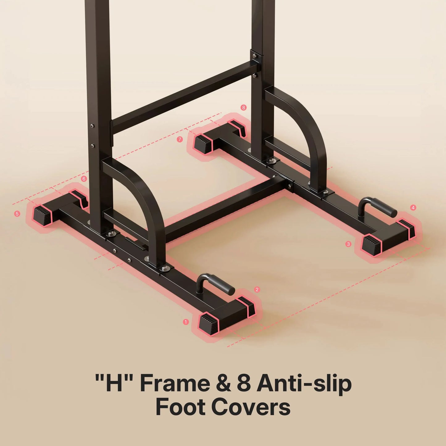SPORTSROYALS PT3 Multi-function Power Tower Pull-Up Dip Station